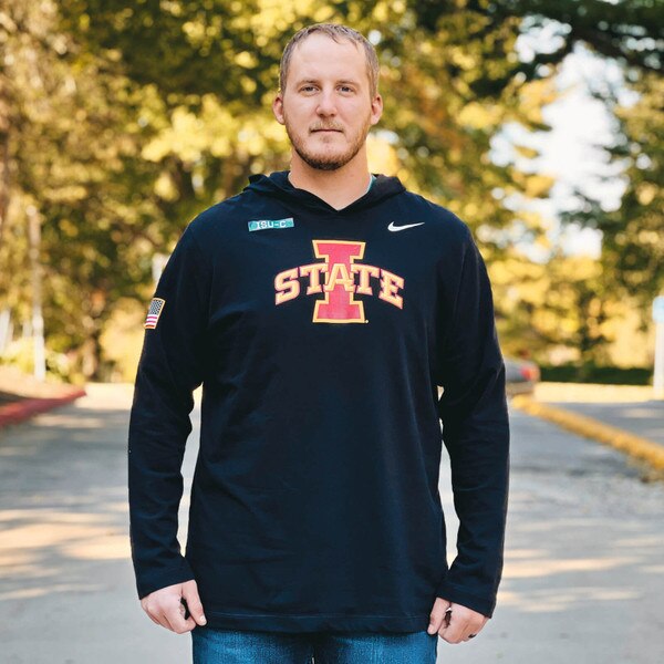 Nike IState Black Military Appreciation 2024 Hooded Long Sleeve TShirt